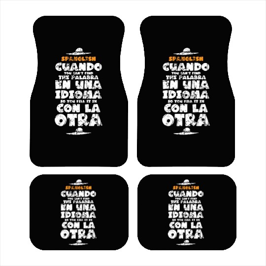 Funny Spanish Teacher Gift Spanish Language Teache Car Mats