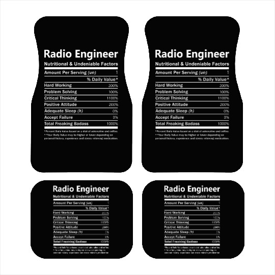 Radio Engineer Car Mats - Nutritional And Undeniabl