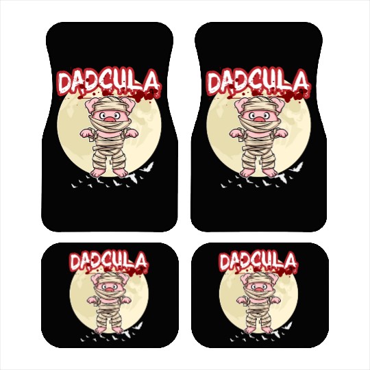 Dadcula Dracula Vampire Dad Funny Halloween Party Car Mats