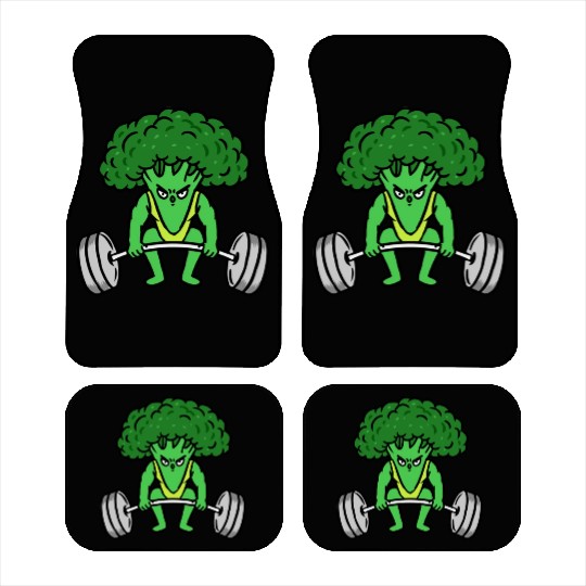 Weightlifting Broccoli For Broccoli Lover Car Mats