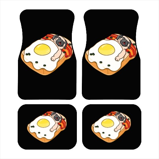 Sleeping Pug Car Mats