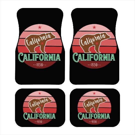 California Bear Flag Car Mats