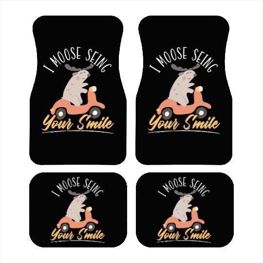 I Moose Seeing Your Smile Animal Alces Elk Deer Car Mats
