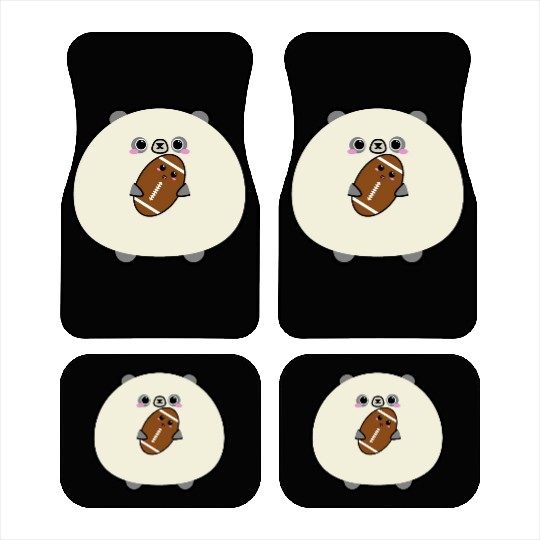 Fantasy football panda cute Car Mats