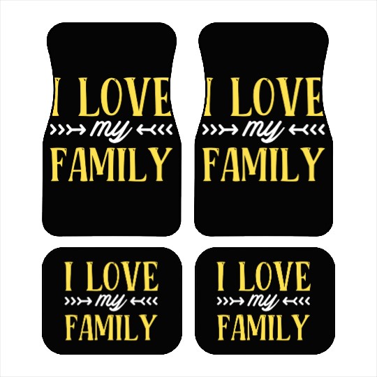 I Love My Family Reunion Families Gathering Car Mats
