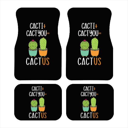Cacti Cactyou Cactus Succulent Plant Lady Gardener Car Mats