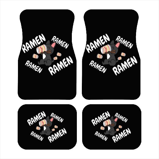 French Bulldog Instant Ramen Noodles Car Mats