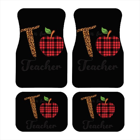 Leopard T is For Teacher Car Mats