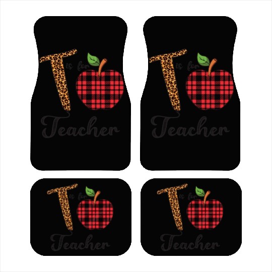 Leopard T is For Teacher Car Mats