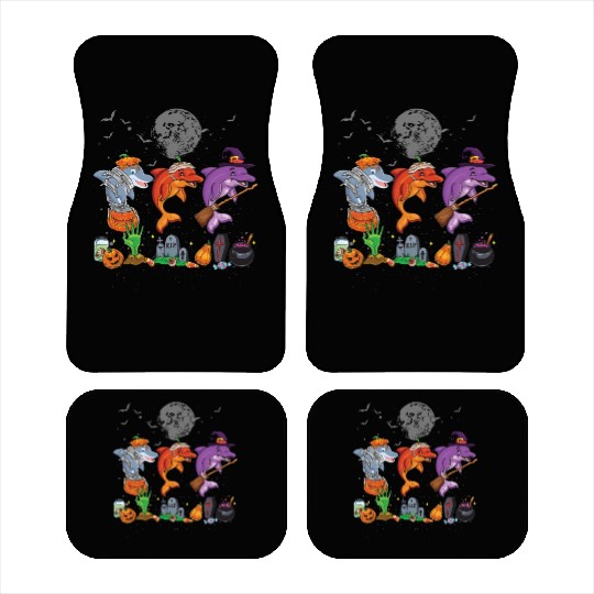 Mummy Pumpkin Witch Dolphin Halloween Car Mats