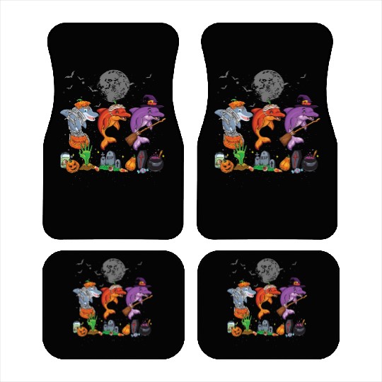 Mummy Pumpkin Witch Dolphin Halloween Car Mats