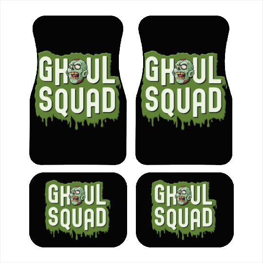 Ghoul Squad Creepy Scary Zombie Cute Halloween Car Mats