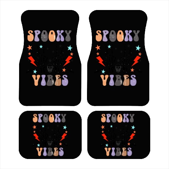 Spooky Vibes Retro Skeleton Hands Gift For Boys Car Mats