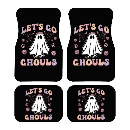 Let's Go Ghouls Scary Retro Ghost Gift For Girls Car Mats