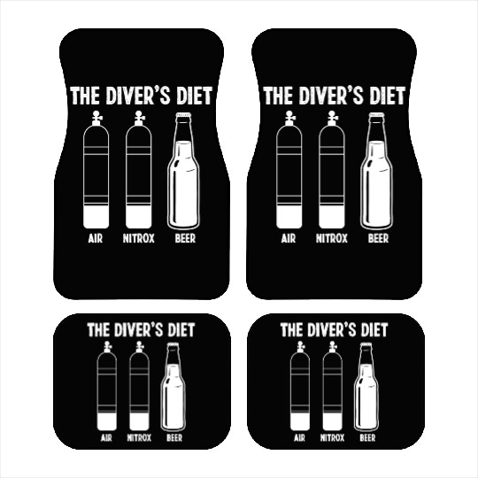 Scuba Diving The Divers Diet Snorkeling Diver Car Mats