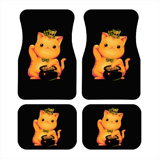 cat Irish Lucky Cat Car Mats