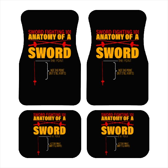Sword Fighting 101 Anatomy Of A Sword 3 Car Mats