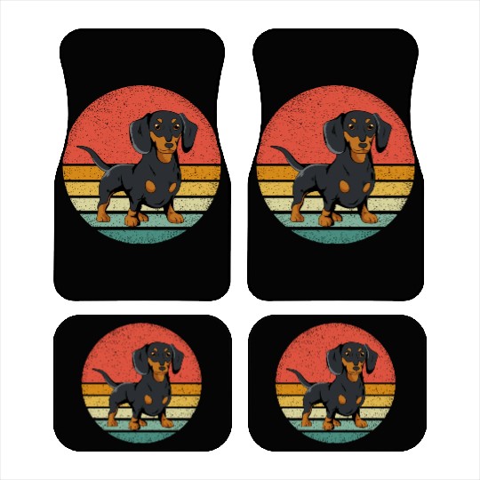 Dachshund Dog Lover Vintage Retro Weiner Dog Car Mats