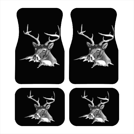 Mule Deer Pocket-Style Emblem Car Mats