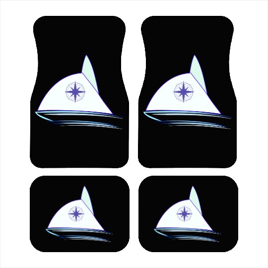 sail boat sailor skipper compass navigation gift Car Mats