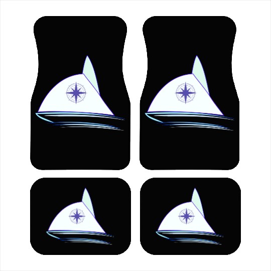 sail boat sailor skipper compass navigation gift Car Mats