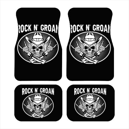 Halloween Cowboy Skeleton Rocker Hand Rock Car Mats