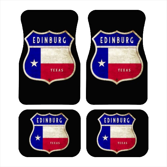 Edinburgh Texas coat of arms flags design Car Mats
