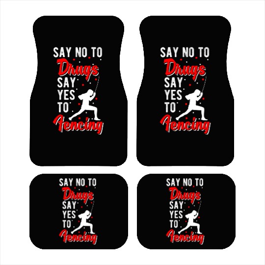 Fencing Fencer En Garde Martial Arts Car Mats