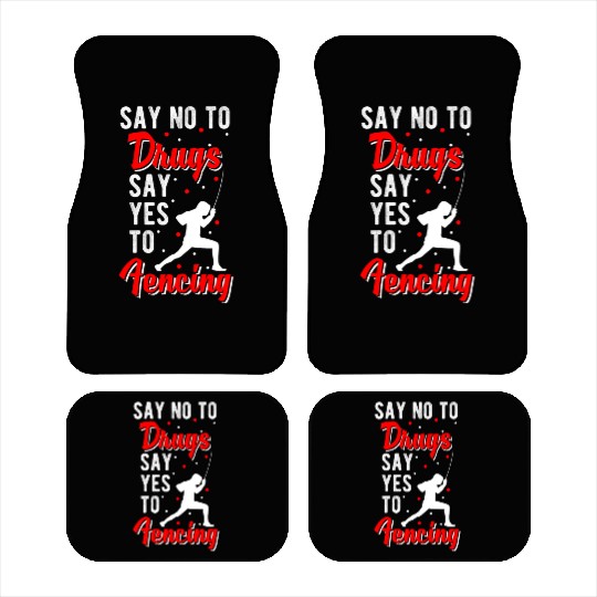 Fencing Fencer En Garde Martial Arts Car Mats