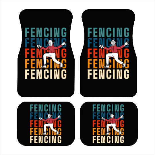 Fencing Sport Fencer En Garde Sport Fencing Car Mats