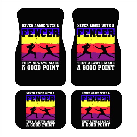 Fencing Sport Sword Fencer Foil Car Mats