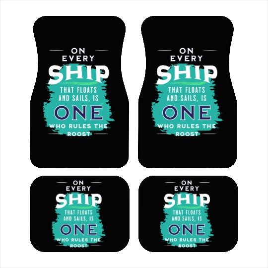sail boat sailor skipper command captain gift Car Mats