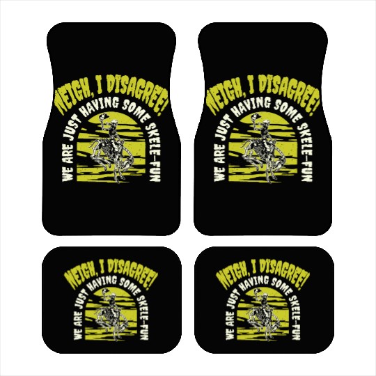 Halloween Cowboy Skeleton Fun Horse Riding Car Mats