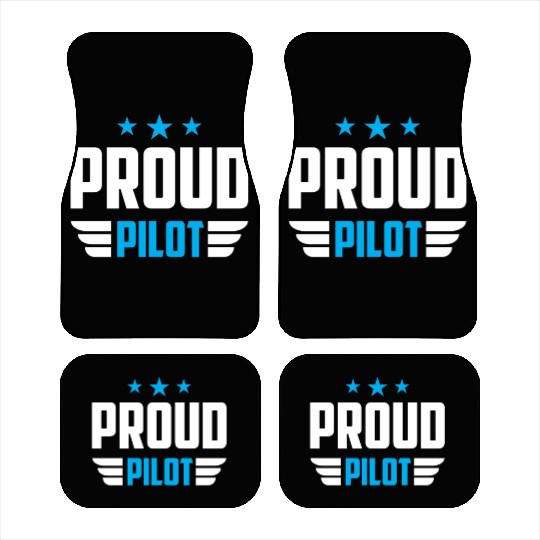 Proud Pilot Small Airplane Private Aircraft Car Mats