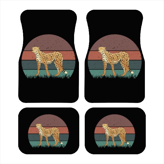 Retro Cheetah Car Mats