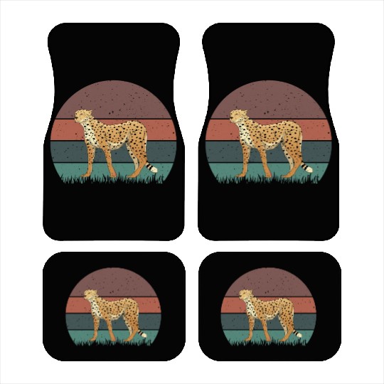 Retro Cheetah Car Mats