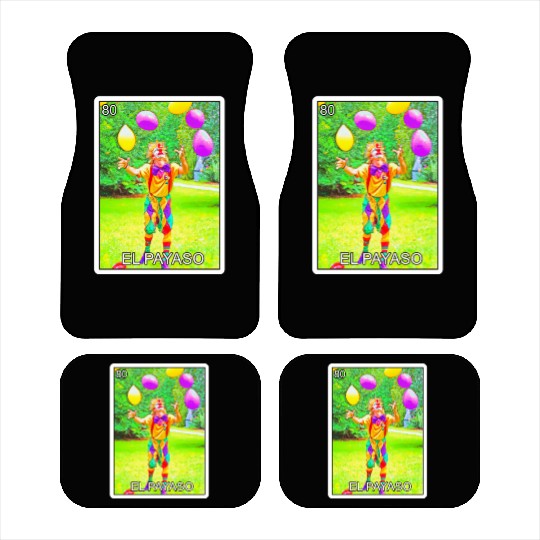 El Payaso The Clown Card Mexican Lottery Card Car Mats