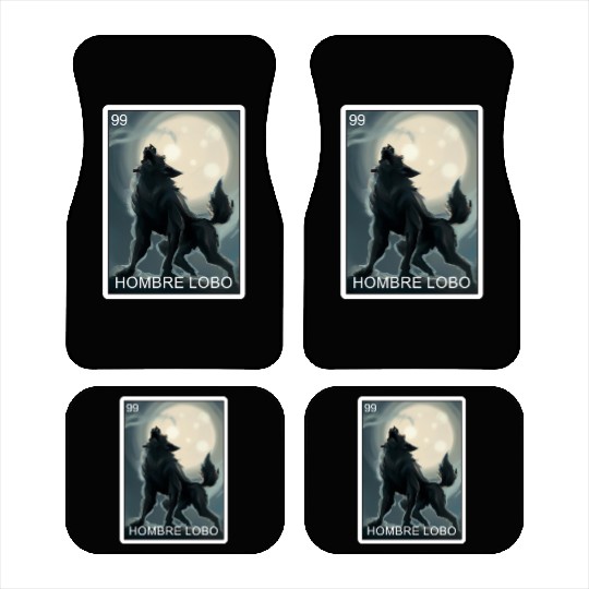 Hombre Lobo Werewolf Card Mexican Lottery Car Mats