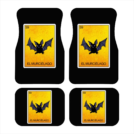 El Murcielago Bat Card Mexican Lottery Card Car Mats