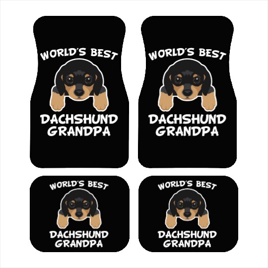 World'S Best Dachshund Grandpa Dog Granddog Car Mats