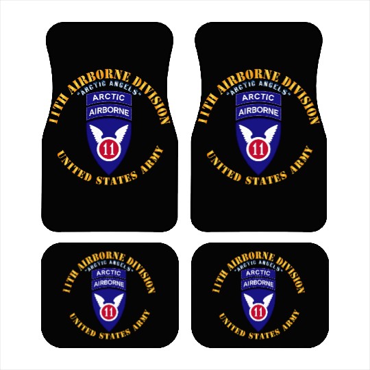 11th Airborne Division Arctic Angels w Arctic Tab Car Mats