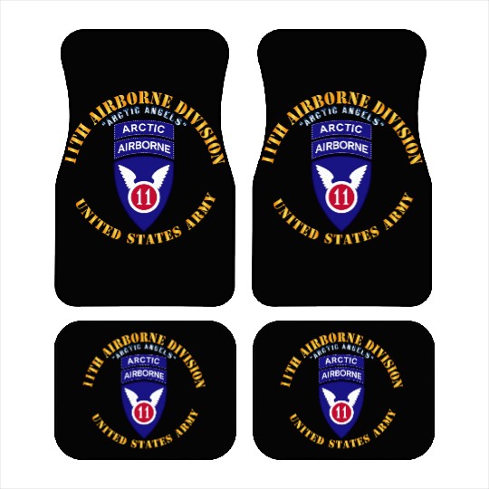 11th Airborne Division Arctic Angels w Arctic Tab Car Mats