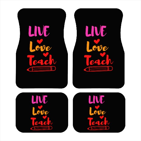 Best Teacher teaching live school love children Car Mats