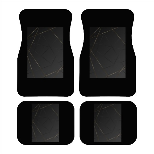 Luxury Black Gold Geometric Polygon Car Mats