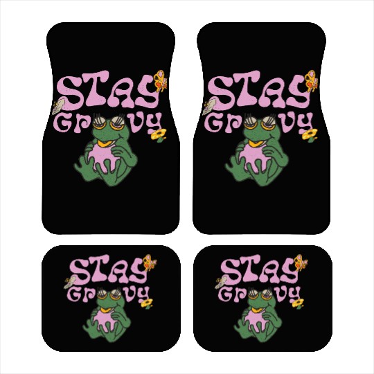 Stay Grvy - Pink Dark Green Typecentric Car Mats