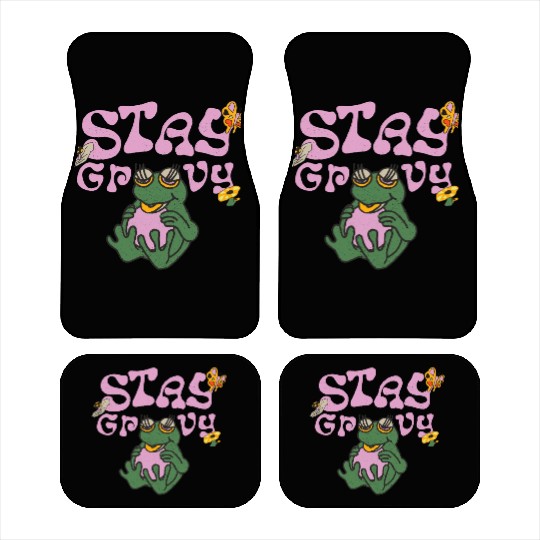 Stay Grvy - Pink Dark Green Typecentric Car Mats