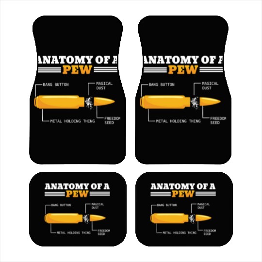 Gun Funny Definition Anatomy Of Bullet Car Mats