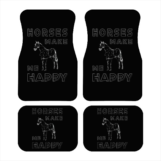 Horses horse lovers I love horses pony happy Car Mats