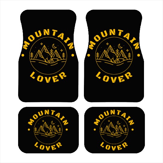 Mountain Lover Yellow Car Mats