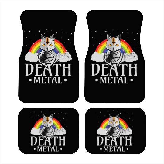 Death Metal Rock Satan Cat For Concerts Festivals Car Mats